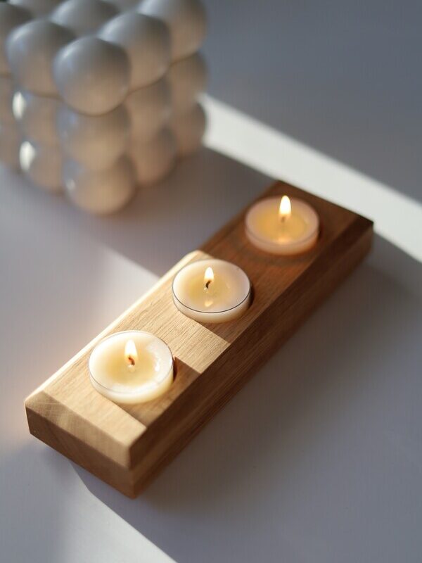Świecznik drewniany MESO M