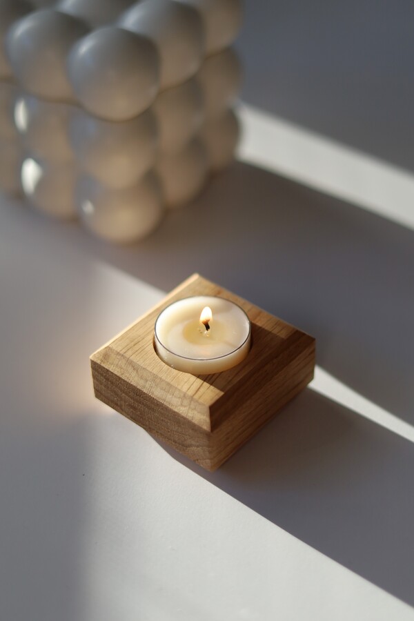 Świecznik drewniany MESO S