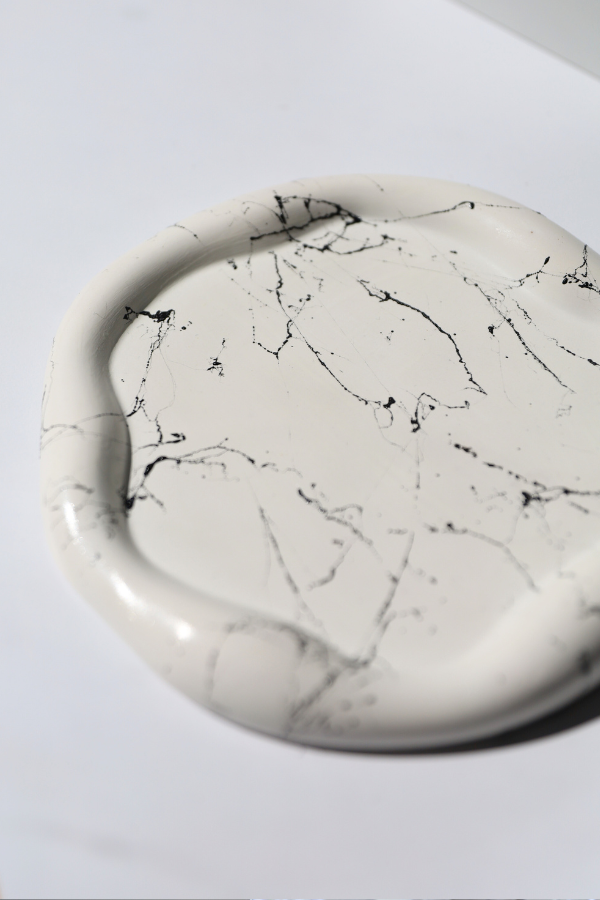 Podstawka gipsowa Falowana Marmur - obrazek 3
