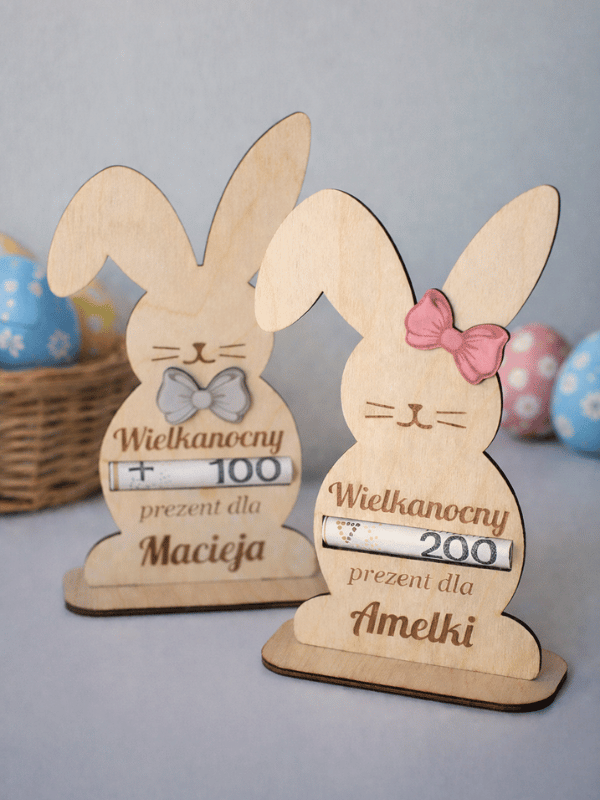 Króliczek Wielkanocny na pieniądze